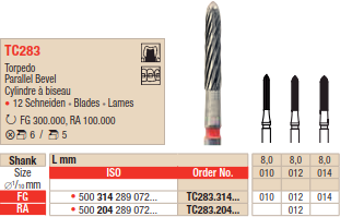 Finierer - Hartmetall Torpedo - iso 010-014 (FG+RA)